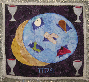 Seder Page Purples Matzah Cover