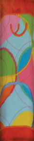 Mezuzah Concentric Circles on Orange