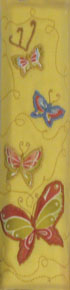 Mezuzah Butterflies on Yellow